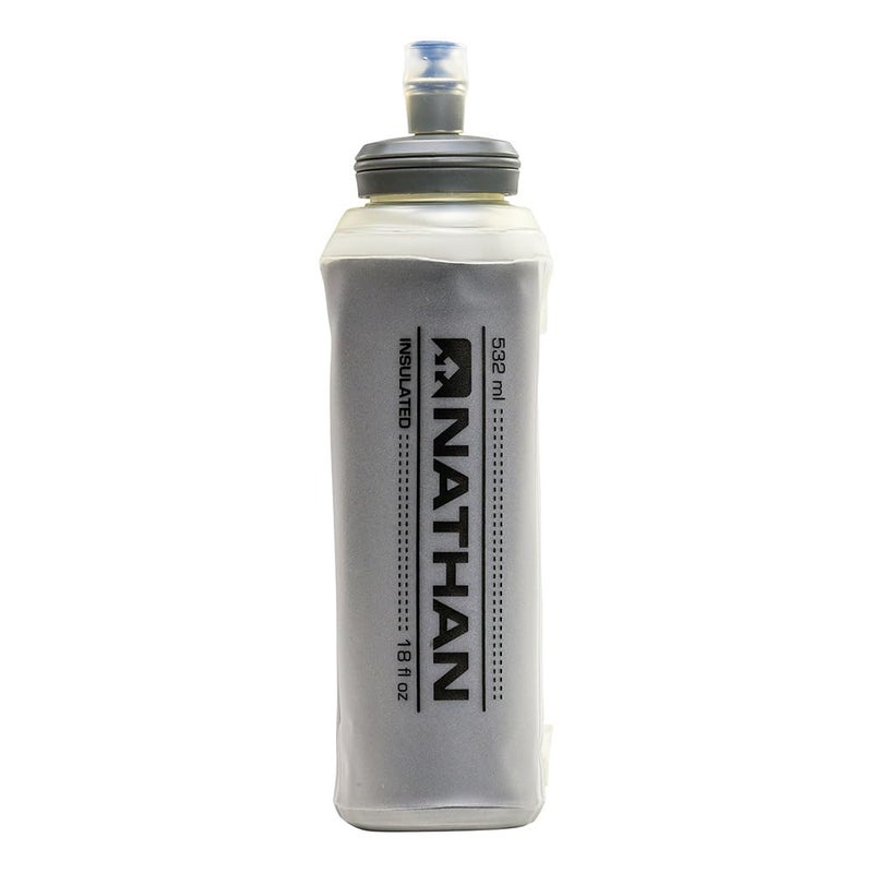 Nathan Insulated Soft Flask, Soft Flask Running Bottle, Hydration Insulated Water Bottle for Hiking, Walking, Exercise, Fits in Vests, 18oz - Image 1